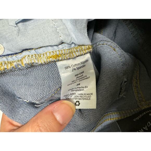 No Boundaries Mens Shorts Sz 28 Mens Raw Hem Slim Fit Stretch Dark Wash Blue NEW - Picture 8 of 8